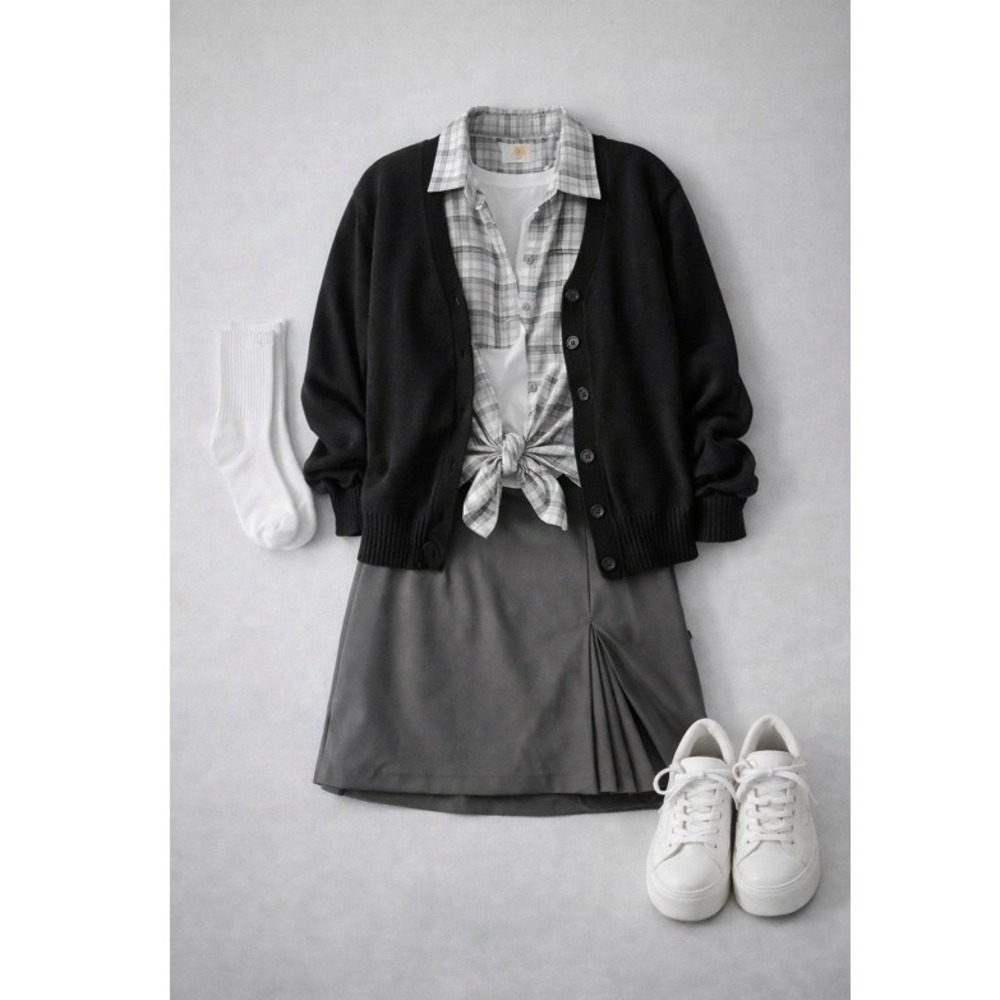 Dennis Uniform Gray Pleated Skirt Skort Size 7 Performance Stretch‎